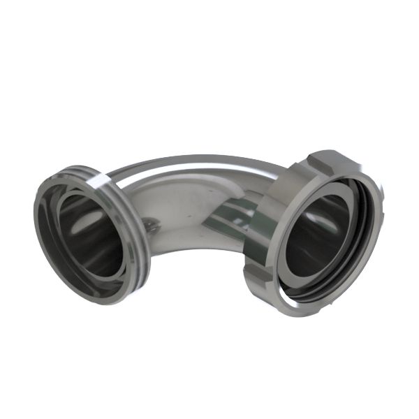 BOGEN 90 KG DN65 316L POL MIT NUTM. 304