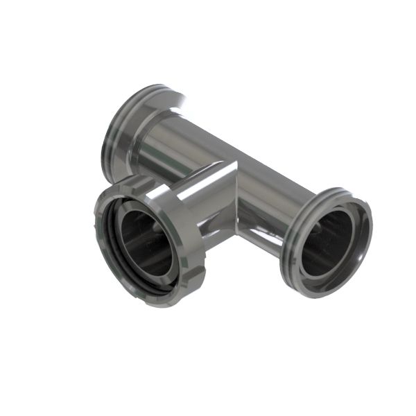 T-STÜCK GGK DN100 316L POL MIT NUTM. 304