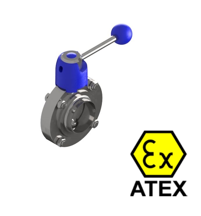 SCHEIBENVENTIL SV04 SS DN15 304L BL HB04 EPDM ATEX