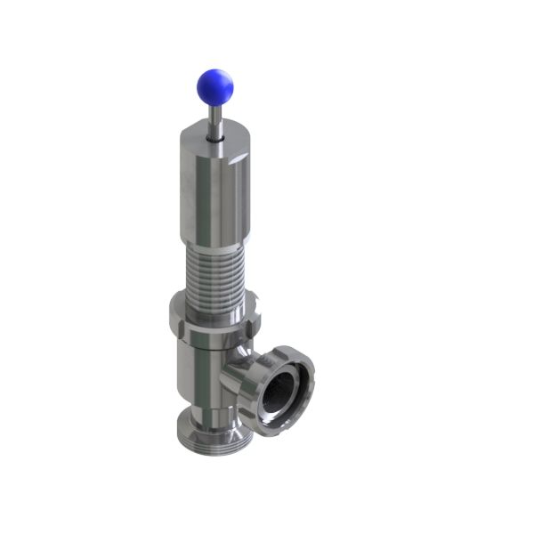 ÜBERSTRÖM-ECKVENTIL GG DN65 304 POL NBR/EPDM FEDERBEL.